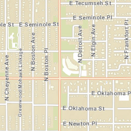 1437-1447 North Elgin Avenue Tulsa Street Map