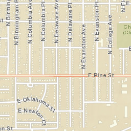 1425 N Columbia Ave Tulsa OK Street Map