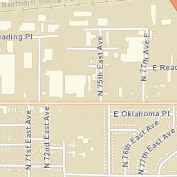 7543 East Pine Street, Tulsa, OK 74115 Street Map
