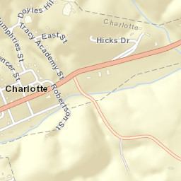 Charlotte Tennessee Street Map
