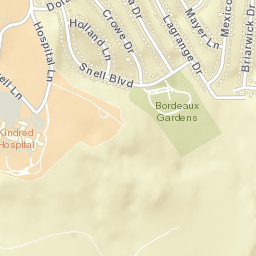 Bordeaux Hills Tennessee Street Map