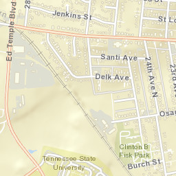 1600-1674 Ed Temple Blvd, Nashville, TN Street Map