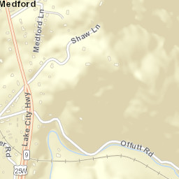 Medford Tennessee Street Map