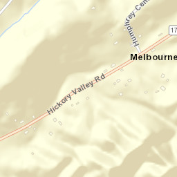 Melbourne Tennessee Street Map