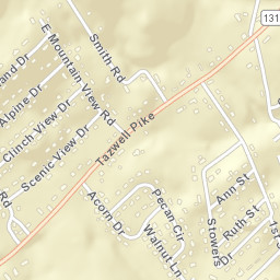Condon Tennessee Street Map