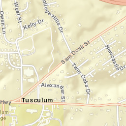 College Hills Tennessee Street Map