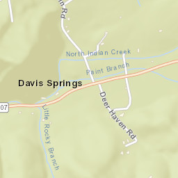 Davis Springs Tennessee Street Map