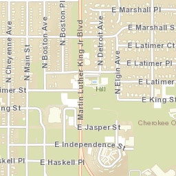 500-598 East King Street Tulsa OK Street Map