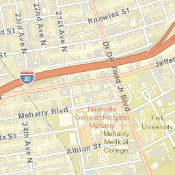 1904 Meharry Blvd, Nashville, TN 37208 Street Map