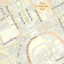 Music City Bikeway, Nashville, TN 37208 Street Map