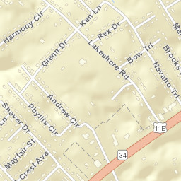 Purkey Estates Tennessee Street Map