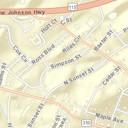 Highland Hills Tennessee Street Map