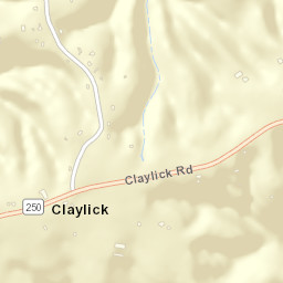 Claylick Tennessee Street Map