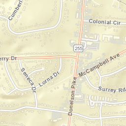 Donelson Tennessee Street Map