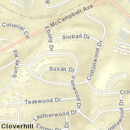 Cloverhill Tennessee Street Map