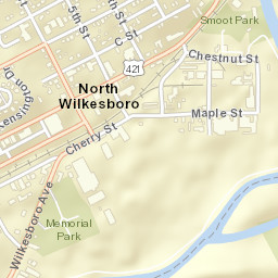 300-336 4th St, North Wilkesboro, NC Street Map