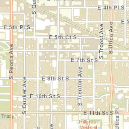 585-599 South Peoria Avenue, Tulsa, OK Street Map