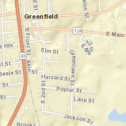 Greenfield Tennessee Street Map