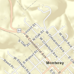 Monterey Tennessee Street Map