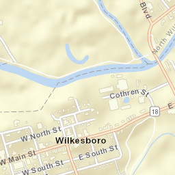 101-199 Broad St, Wilkesboro, NC 28697 Street Map