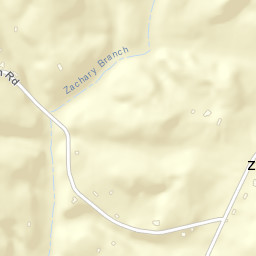 Zacharytown Tennessee Street Map