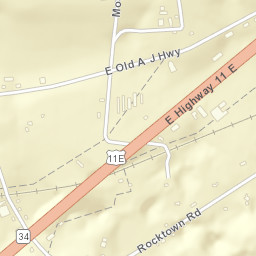 Rock Town Tennessee Street Map