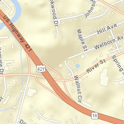 1101 Woodland Blvd, Wilkesboro, NC Street Map