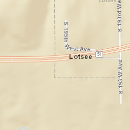 19546-19668 OK-51 Sand Springs OK Street Map