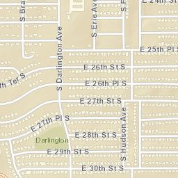 2725 South Hudson Place, Tulsa, OK 74114 Street Map