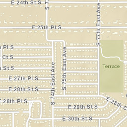 2401-2499 South 77th East Avenue, Tulsa, OK Street Map
