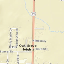 Oak Grove Heights Arkansas Street Map