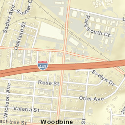 Woodbine Tennessee Street Map