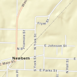 Newbern Tennessee Street Map