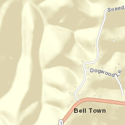 Bell Town Tennessee Street Map
