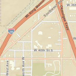 Red Fork Expressway Tulsa OK 74107 Street Map