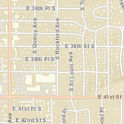 1301-1329 East 38th Street Tulsa OK Street Map