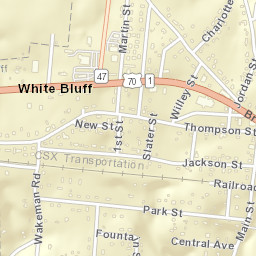 White Bluff Tennessee Street Map