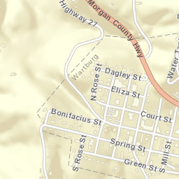 Wartburg Tennessee Street Map