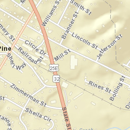 White Pine Tennessee Street Map