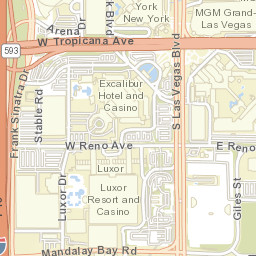 West Tropicana Avenue, Las Vegas, NV Street Map