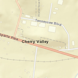 Cherry Valley Tennessee Street Map