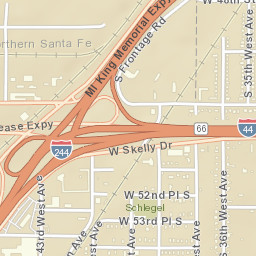 5299 South 36th West Avenue, Tulsa, OK Street Map