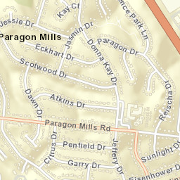 Beverly Heights Tennessee Street Map