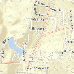 1236-1324 North Edgehill Drive, Fayetteville Street Map