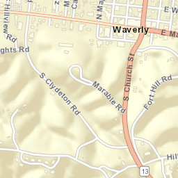 130 S Church St, Waverly, TN 37185, USA Street Map