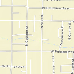 246-264 N Villa St Porterville CA Street Map