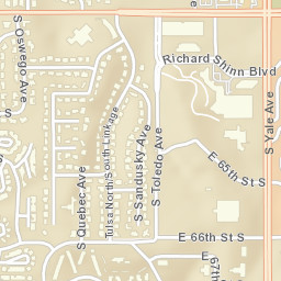 East 65th Street, Tulsa, OK 74136, USA Street Map