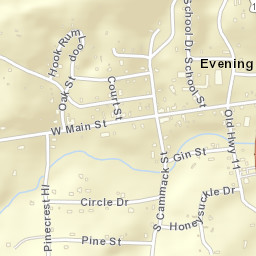 81-99 Oak Street, Evening Shade, AR Street Map