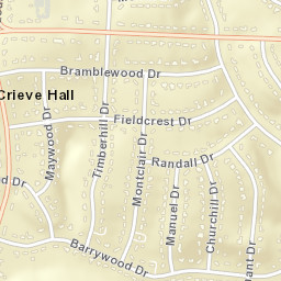 Crieve Hall Tennessee Street Map