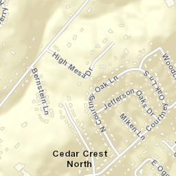 Cedar Crest North Tennessee Street Map